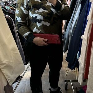 Kenneth Cole NY Leather Red Alligator Clutch